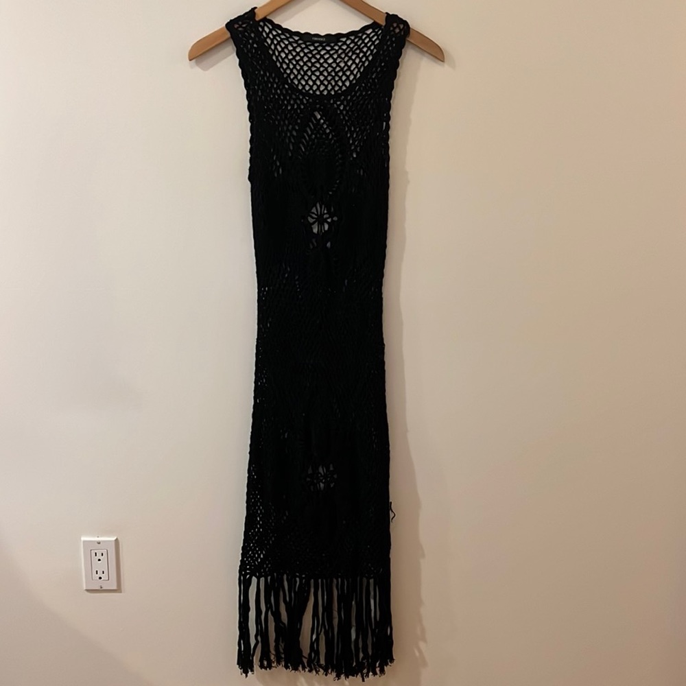 Forever 21 Black Crochet Dress - One Size